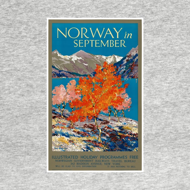 Vintage Travel Poster Norway in September by vintagetreasure